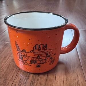 Orange Arizona Desert Enamel Mug